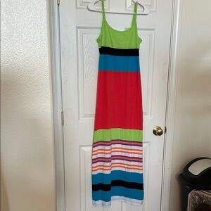 Derek Heart Multicolor Striped Maxi Dress